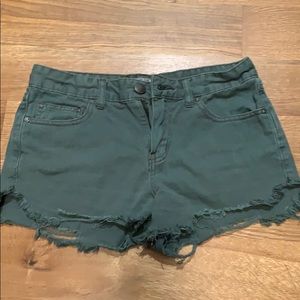 Green free people shorts
